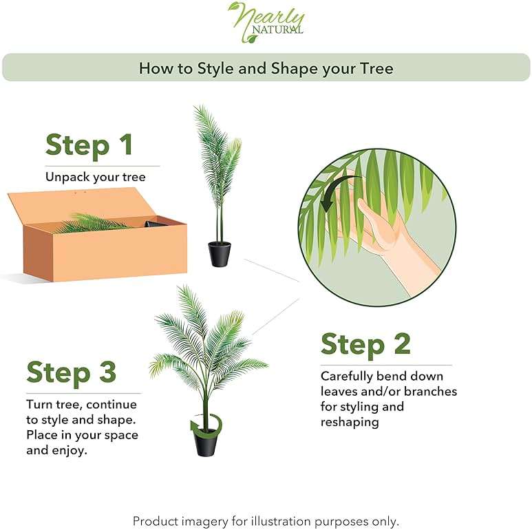 4ft Golden Cane Palm Double Stalk Artificial Tree with Lush Realistic Foliage - Maintenance-Free Indoor Faux Palm Plant for Living Room, Easy Setup Synthetic Palm, Perfect Tropical Decoration - Image 4