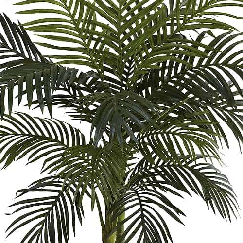4ft Golden Cane Palm Double Stalk Artificial Tree with Lush Realistic Foliage - Maintenance-Free Indoor Faux Palm Plant for Living Room, Easy Setup Synthetic Palm, Perfect Tropical Decoration - Image 6