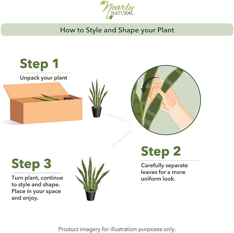 Nearly Natural, Green 4855 35in. Sansevieria with Black Planter - Image 4