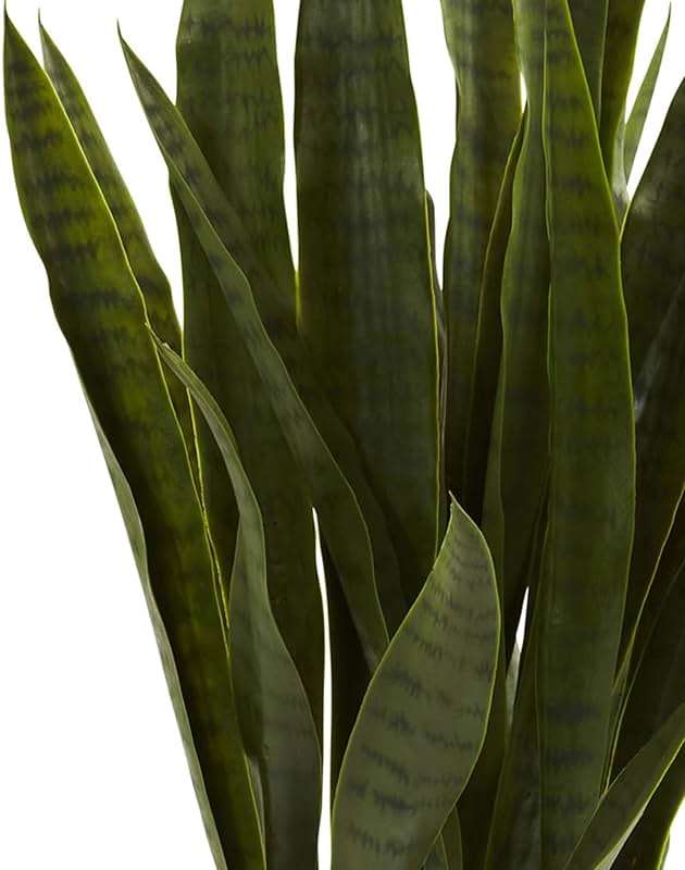 Nearly Natural, Green 4855 35in. Sansevieria with Black Planter - Image 5