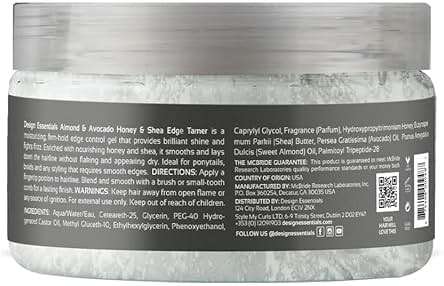 Design Essentials Natural Honey & Shea Edge Tamer Hair Gel, Clear, 2.3 Oz - Image 3