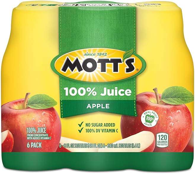 Mott's 100% Original Apple Juice, 8 Fl Oz Bottles, 24 Count (4 Packs Of 6), 2 Servings Of Fruit, 100% Fruit Juice, Gluten-free, Caffeine-free, Kosher, Contains No Artificial Colors Or Sweeteners - Image 13