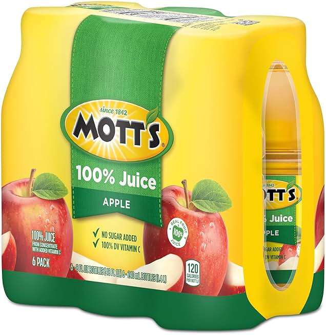 Mott's 100% Original Apple Juice, 8 Fl Oz Bottles, 24 Count (4 Packs Of 6), 2 Servings Of Fruit, 100% Fruit Juice, Gluten-free, Caffeine-free, Kosher, Contains No Artificial Colors Or Sweeteners - Image 16