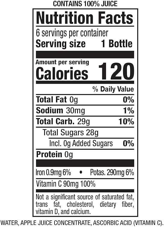 Mott's 100% Original Apple Juice, 8 Fl Oz Bottles, 24 Count (4 Packs Of 6), 2 Servings Of Fruit, 100% Fruit Juice, Gluten-free, Caffeine-free, Kosher, Contains No Artificial Colors Or Sweeteners - Image 3