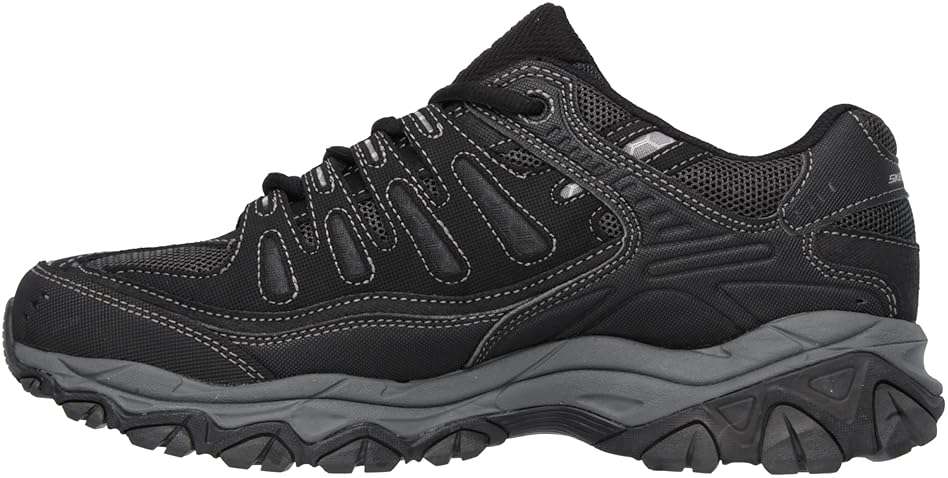 Skechers Men's Afterburn M. Fit Fashion Sneakers - Leather Upper, Memory Foam Insole, Rubber Outsole - Image 6