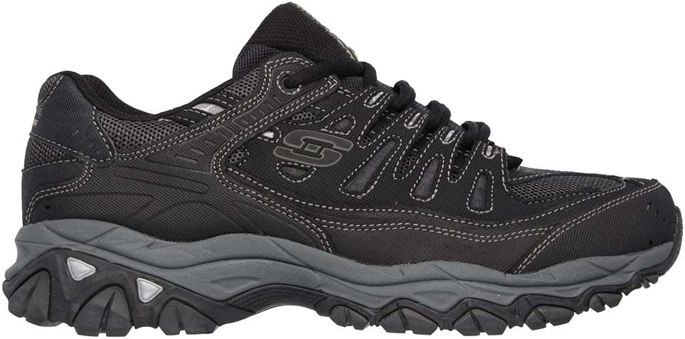 Skechers Men's Afterburn M. Fit Fashion Sneakers - Leather Upper, Memory Foam Insole, Rubber Outsole - Image 8