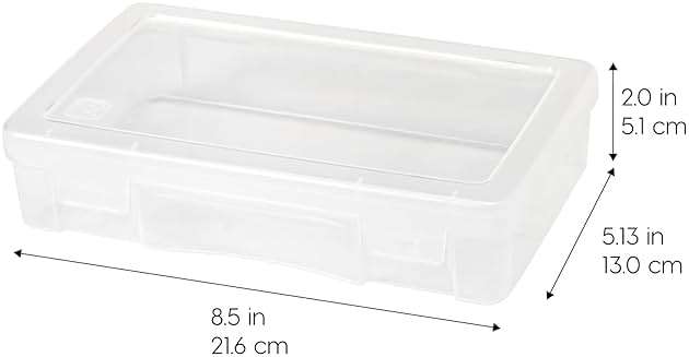 IRIS USA Clear Storage Cases, 10-Pack, |Made in USA|, Plastic Bead Organizing Containers with Snap Lid for Arts, Crafts, Ephemera, Stickers, & Dance Cheer, Clear - Medium - Image 3