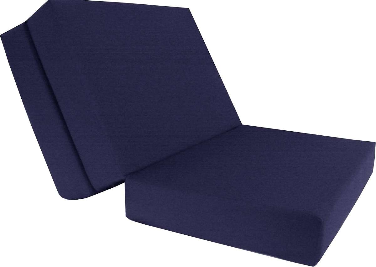 D&D Futon Furniture Navy Trifold Foam Beds, Shikibuton, Tatami Cushion Topper, Foldable Futon Pad, Twin 6x39x75 - Image 3
