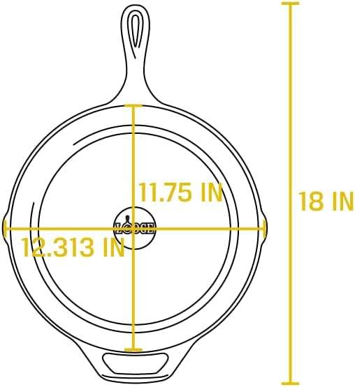 Lodge Seasoned Cast Iron Skillet 12 Inches - Quality Frying Pan for the Stove, Oven, Grill & Campfire - Includes Silicone Hot Handle Holder - Non-Toxic, Nonstick & Long-Lasting - Image 3