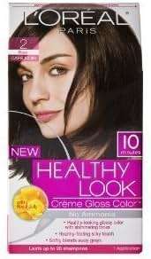Loreal Healthy Look Hair Dye, Creme Gloss Color, Black 2, 1 ct (Pack of 3) - Image 3