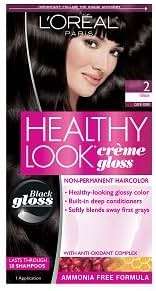 Loreal Healthy Look Hair Dye, Creme Gloss Color, Black 2, 1 ct (Pack of 3) - Image 5