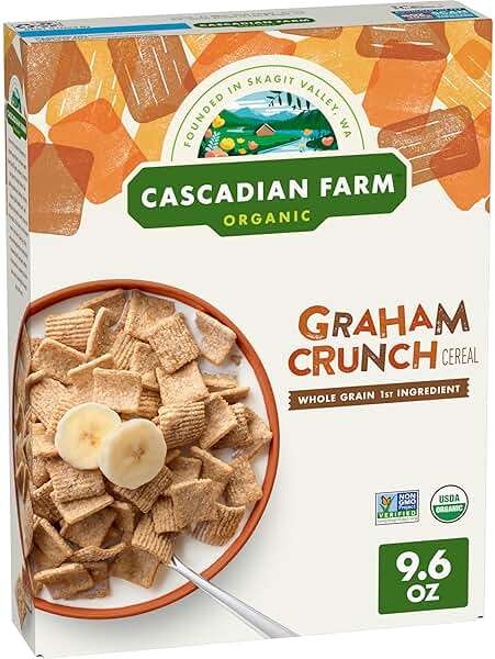 Cascadian Farm Organic Graham Crunch Cereal 9.6 oz Box - Image 1