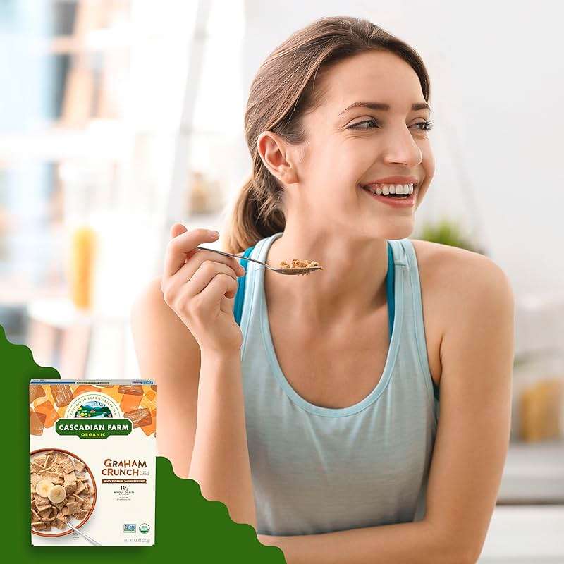 Cascadian Farm Organic Graham Crunch Cereal 9.6 oz Box - Image 4