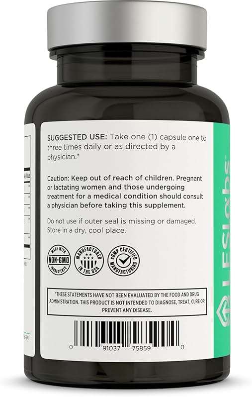 LES Labs Sinus & Seasonal – Sinus Relief, Nasal Health, Balanced Histamine Response, Clear Lungs & Respiratory Health – Butterbur, Quercetin, Nettle Root & Bromelain – Non-GMO Supplement – 60 Capsules - Image 3