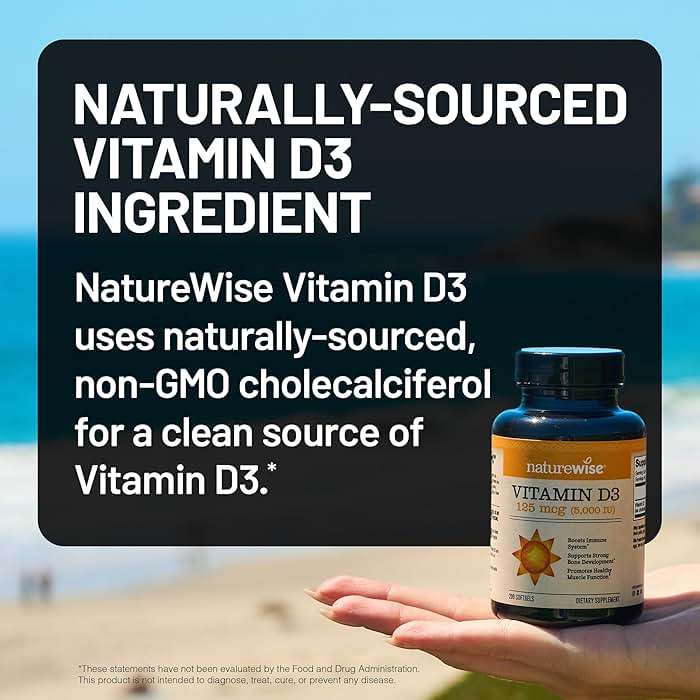NatureWise Vitamin D3 5000iu (125 mcg) 1 Year Supply for Immune Support, Healthy Muscle Function, and Bone Health, Gluten Free in Organic Extra Virgin Olive Oil, (Mini Softgel), 360 Count - Image 3