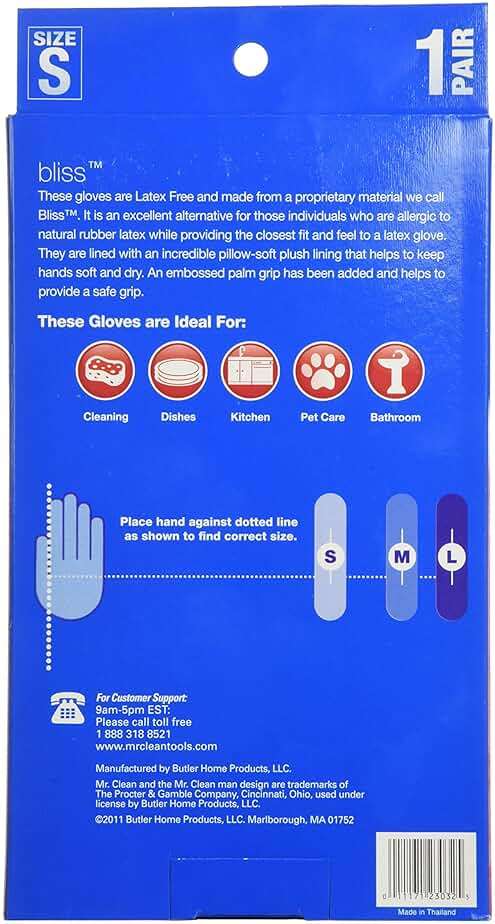 Mr. Clean Bliss Premium Latex-Free Gloves, Small, 4 Pair - Image 3