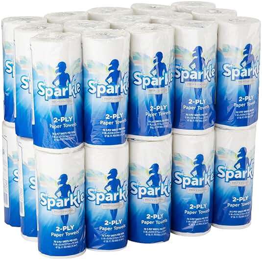 Sparkle Professional Series by Georgia-Pacific PRO 2-Ply Perforated Kitchen Paper Towel Rolls, Individually Wrapped, White, 11” x 8.8” (LxW), 70 Sheets/Roll, 30 Rolls/Case, 2717201 - Image 3