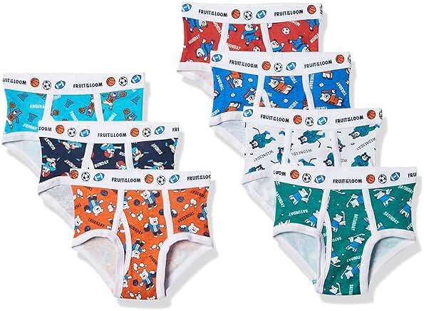 Fruit of the Loom Boys' Tag Free Cotton Briefs Underwear (Assorted Colors) - Image 1
