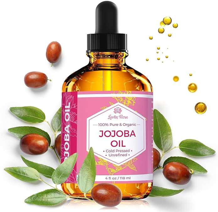 Leven Rose Jojoba Oil Organic, Pure Cold Pressed Carrier Oil, Natural Unrefined Moisturizer for Skin Hair and Nails 4 oz - Image 2