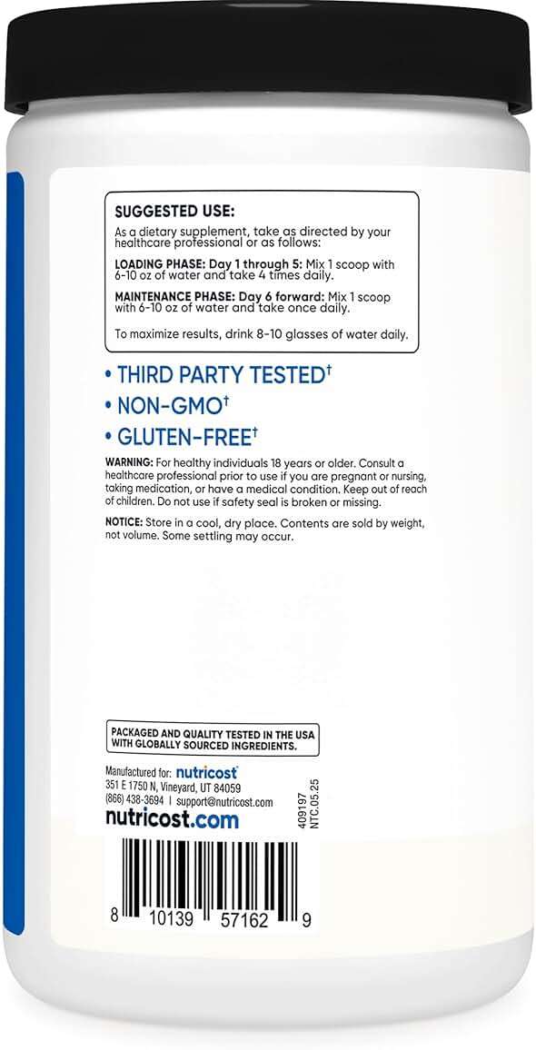 Nutricost Creatine Monohydrate Micronized Powder 500G, 5000mg Per Serv (5g) - 100 Servings, 17.9 Oz - Image 4