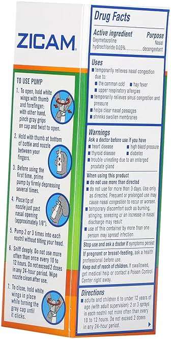 Zicam Extreme Congestion Relief Nasal Spray, 12 Hour Relief, No-Drip Liquid with Soothing Aloe Vera - 0.50 fl oz (Pack of 4) - Image 4