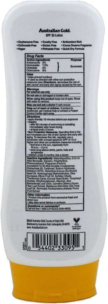 Australian Gold SPF#30 Lotion Ultimate Hydration 8 Ounce (Pack of 3) - Image 3