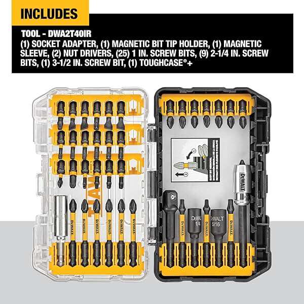 DEWALT Screwdriver Bit Set, 40 Pcs. Impact Ready, FlexTorq Impact Driver Bit Set with Storage Case (DWA2T40IR) - Image 5