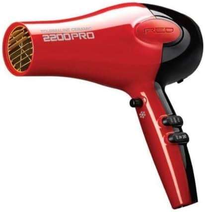 RED by Kiss Tourmaline Ceramic 2200W PRO - Professional Hair Dryer with Extra Combs, Frizz-Free Hair, Six Heat Settings Blow Dryer - Image 3