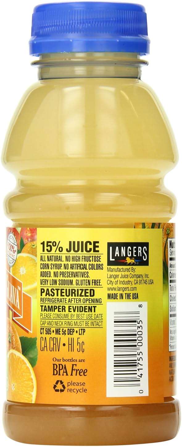 Langers Juice Cocktail, Pineapple Orange Guava, 10 Fl Oz (Pack of 12) - Image 4