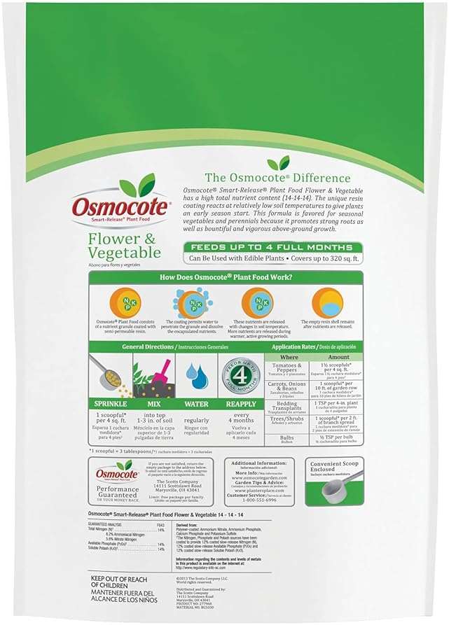 Osmocote Smart-Release Plant Food Flower & Vegetable - Continuous Release Plant Fertilizer for Vegetables and More, 8 lb. - Image 3