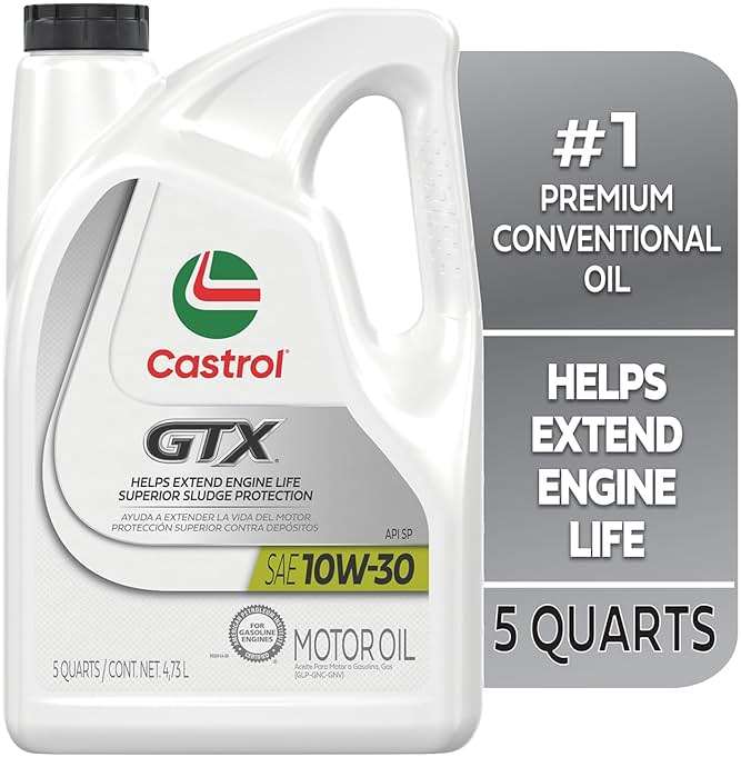Castrol GTX 10W-30 Conventional Motor Oil, 5 Quarts - Image 2