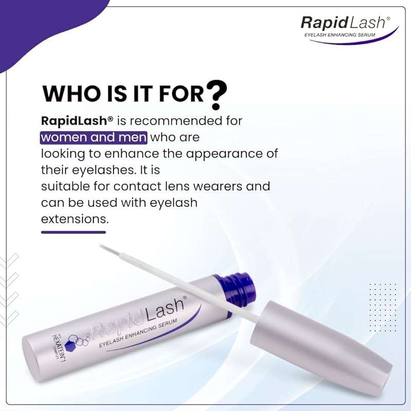 RapidLash Eyelash Enhancing Serum with HEXATEIN 1 Complex – Lash Serum for Eyelashes Conditioning & Hydrating – Longer-Looking, Fuller and Thicker Appearing Lashes – 3 mL / 0.1 fl oz - Image 8