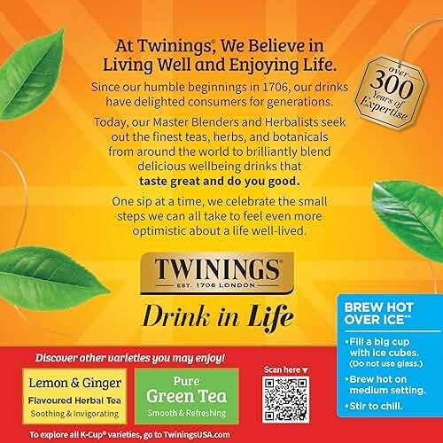 Twinings Decaffeinated English Breakfast Black Tea 72 K-Cup Pods for Keurig, 12 Count (Pack of 6), Smooth, Flavourful, Robust, Enjoy Hot or Iced - Image 4