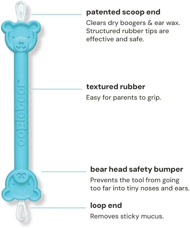 oogiebear Baby Nose Cleaner & Ear Wax Removal Tool - Safe Booger & Earwax Removal for Newborns, Infants, Toddlers - Dual-Ended - Essential Baby Stuff - Image 4