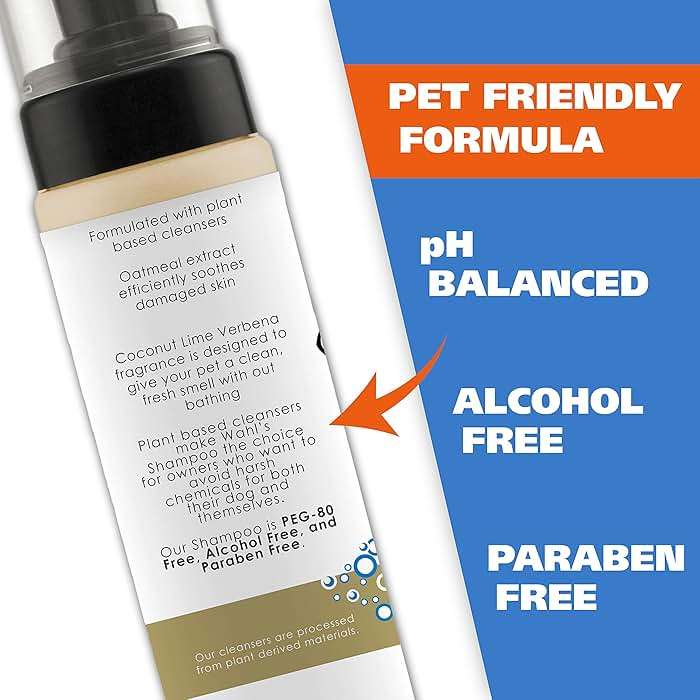 Wahl USA Pet Friendly Waterless No Rinse Shampoo for Animals - Coconut Lime Verbena Scent – Oatmeal Formula Cleans, Conditions, Detangles & Moisturizes Dogs Fur – 7.1 Oz - Model 820015A - Image 4