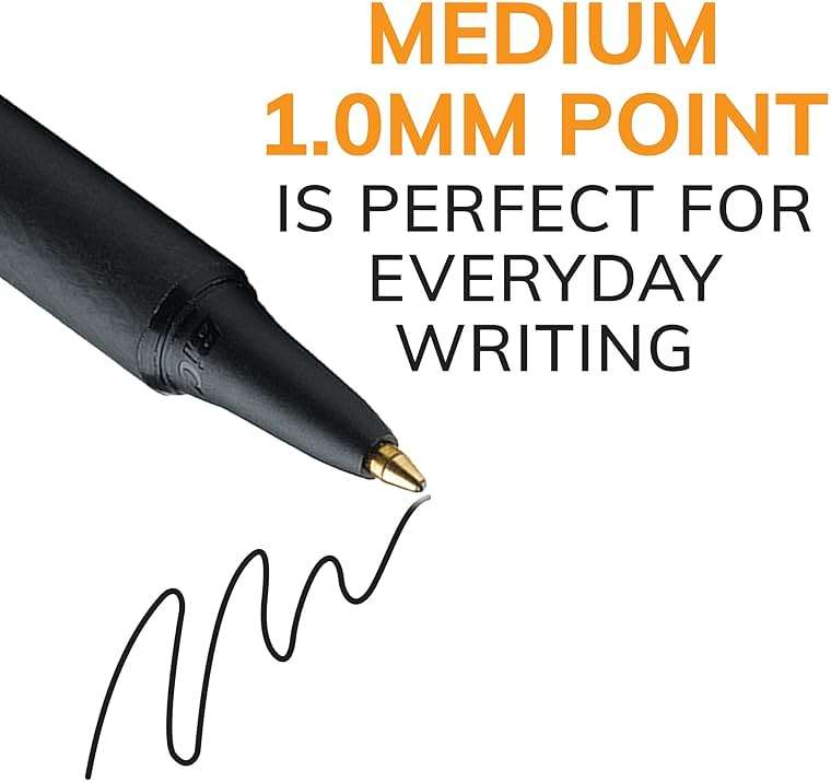 BIC Soft Feel Retractable Ballpoint Pen,1.0 mm Medium Point, Bulk School Supplies for Students and Teachers, No-Slip Grip, 36-Count in Black & Blue - Image 3