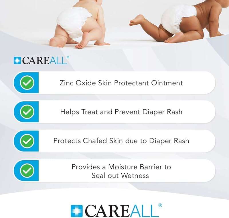 CareAll Zinc Oxide 20% Skin Protectant Barrier Ointment 2 oz, Relieves, Treats and Prevents Minor Skin Irritations due to Diaper Rash. Helps Seal Out Wetness. Protects Chafed Skin. - Image 2