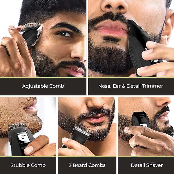Remington All-in-One Grooming Kit, Lithium Powered, 8 Piece Set with Trimmer, Men's Shaver, Clippers, Beard and Stubble Combs, PG6025, Black - Image 5