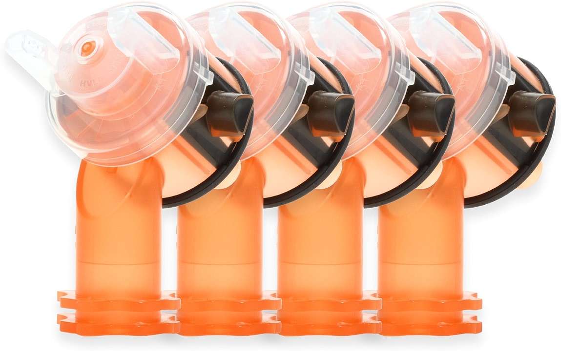 3M Accuspray Atomizing Head, 16612, Orange, 1.4 mm, 4 Count (Pack of 1), for Very Low-to-High-Viscosity Coatings - Image 1