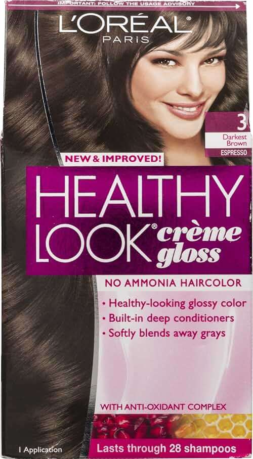 L'Oreal Paris Healthy Look Creme Gloss 3 Darkest Brown Espresso - Image 2