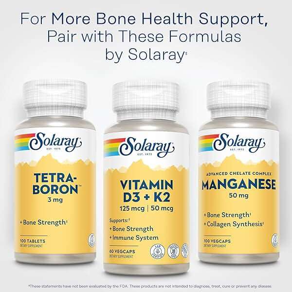 SOLARAY Vitamin D3 K2, K2 D3 Vitamin Supplement for Calcium Absorption, Bone Strength, Cardiovascular & Immune Function Support, Made Without Soy, 60-Day Guarantee, 60 Servings, 60 VegCaps - Image 6