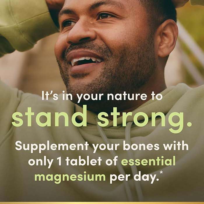 Nature's Bounty Magnesium 500 mg Tablets, High Potency Magnesium Supplement for Bone & Muscle Health, Whole Body Support, 200 Count (Pack of 1) - Image 4