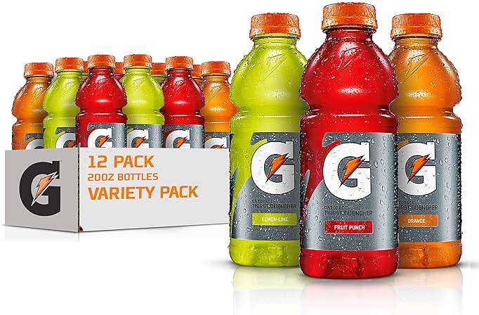 Gatorade Thirst Quencher Sports Drink, Variety Pack, 20oz Bottles, 12 Pack, Electrolytes for Rehydration - Image 1