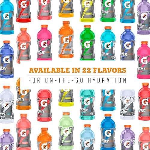 Gatorade Thirst Quencher Sports Drink, Variety Pack, 20oz Bottles, 12 Pack, Electrolytes for Rehydration - Image 7