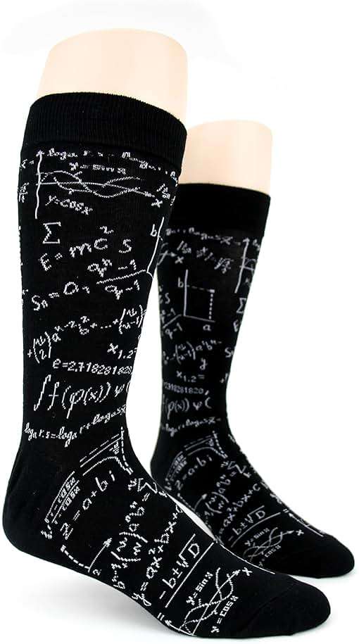 Foot Traffic Men's Education-Themed Socks, Math Genius (Size 7-12) - Image 2
