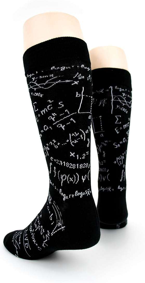 Foot Traffic Men's Education-Themed Socks, Math Genius (Size 7-12) - Image 3