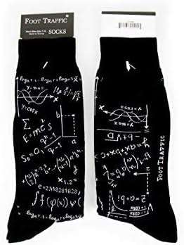 Foot Traffic Men's Education-Themed Socks, Math Genius (Size 7-12) - Image 4