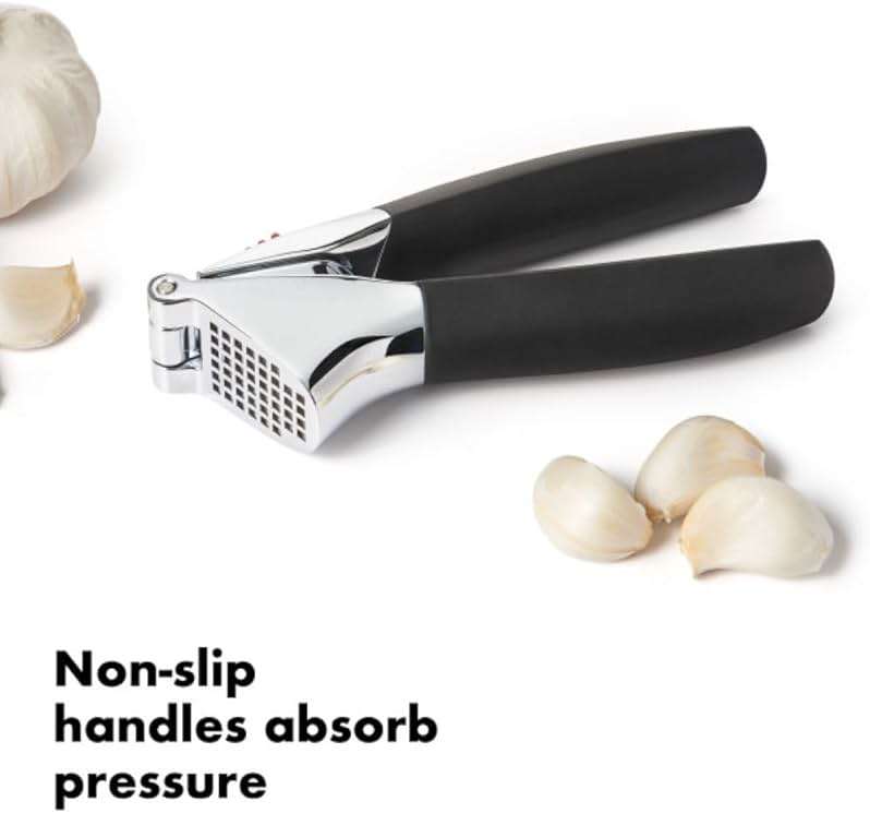OXO Good Grips Heavy Duty Garlic Press, Die-Cast Zinc, Black - Image 6