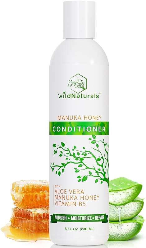 Natural Hydrating Conditioner for Dry & Itchy Scalp - Sulfate Free Dandruff Moisturizing Conditioner with Aloe Vera & Manuka Honey - for Oily Hair & Curly hair - Help Hair Growth with Coconut Oil - Image 2