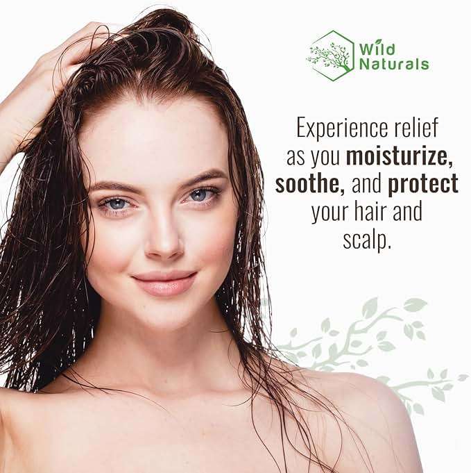 Natural Hydrating Conditioner for Dry & Itchy Scalp - Sulfate Free Dandruff Moisturizing Conditioner with Aloe Vera & Manuka Honey - for Oily Hair & Curly hair - Help Hair Growth with Coconut Oil - Image 4
